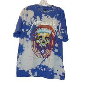 New- Metallica In Vertigo You Will Be Blue Tie-Dye Short Sleeve Tee Shirt L & XL